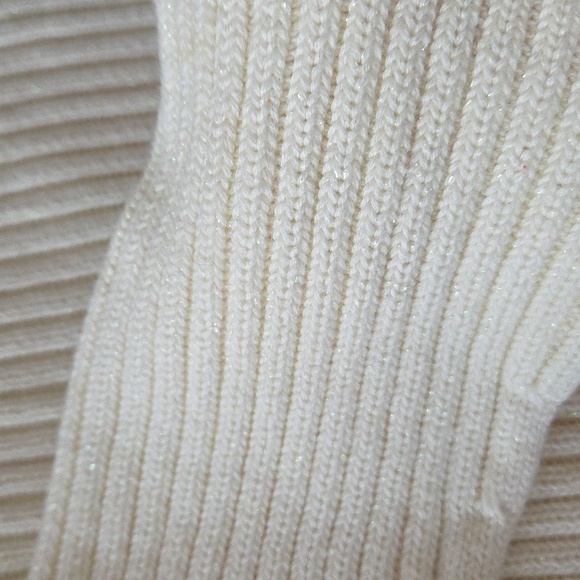 Old Navy off white & glittery material turtleneck sweater - Picture 7 of 11
